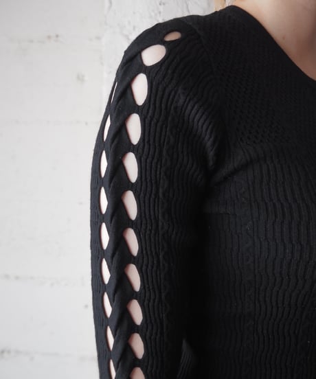 KENZO Cutout Sleeve Knit BK