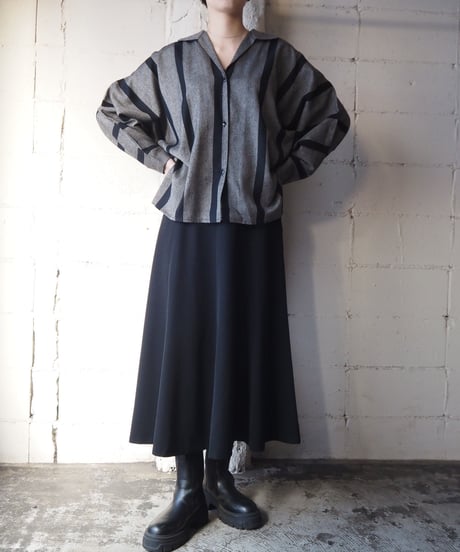 Dropped Shoulder Stripe Shirt GRBK