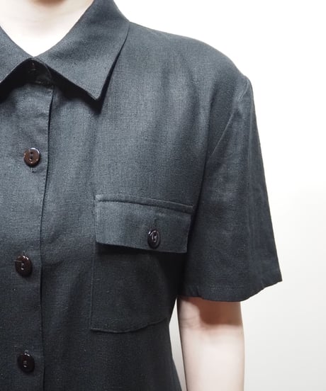 Linen Shirt Dress BK