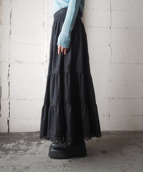 1970〜80's Tyrolean Tiered Skirt BK