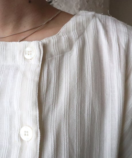 Asymmetric Shadow Stripe Blouse IV
