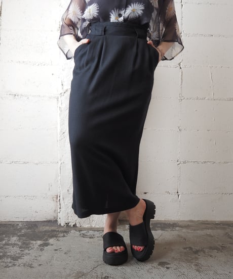 Tuck Tight Long Skirt BK