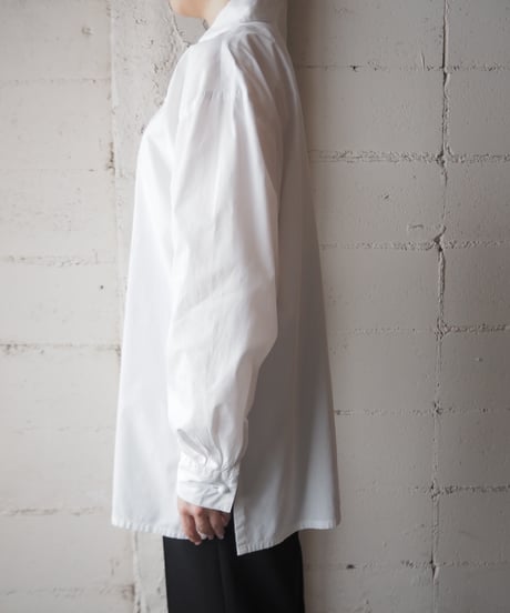 Side Slit Cotton China Shirt WH