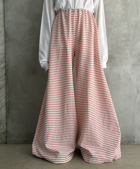 Stripe Pattern Wide Pants WHRE