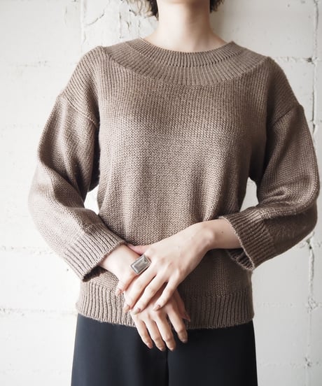 Wide Rib Neck Sweater GRBE