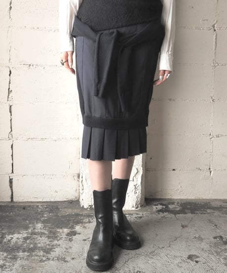 JW ANDERSON Sweater Docking Pleated Skirt NV