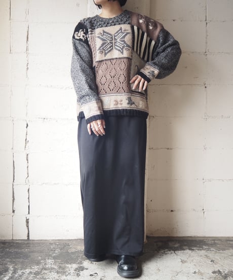 1980's Eddie Bauer Patchwork Sweater GRBE