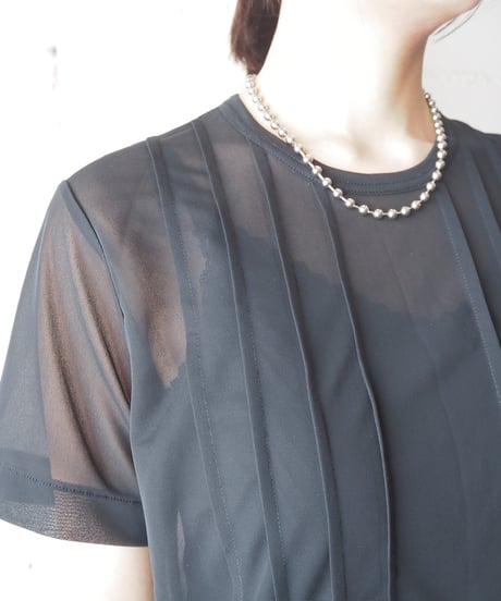 tricot COMME des GARCONS S/S Sheer Tops BK
