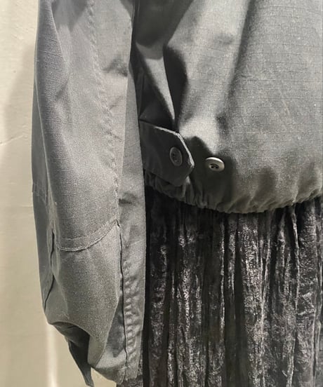 REMAKE Cropped Military Jacket BK