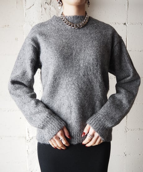 Mix Yarn Angora Mix Sweater GR