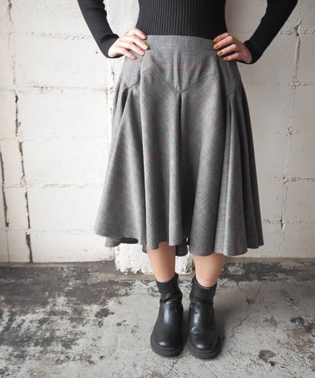 D&G Dolce&Gabbana Check Handkerchief Hem Skirt GR
