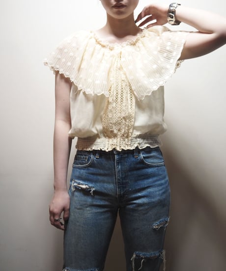 Lace Big Collar Blouse IV