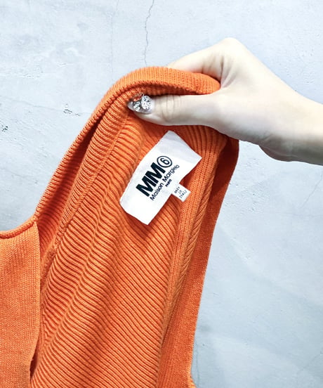 MM6 Maison Margiela Off Shoulder Rib Knit OR