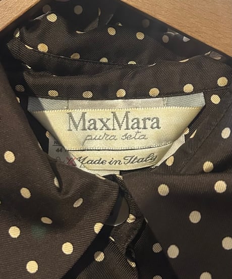 Max Mara Dot Pattern Wast Belt Dress BR WH