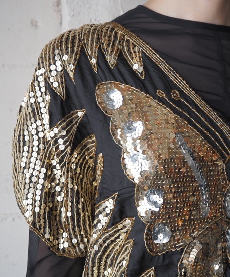 Butterfly Sequin Vest BKGD