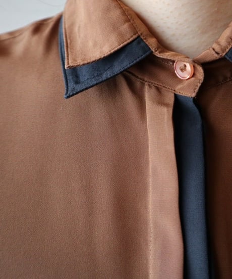 Vintage Panel Design Blouse BRBK
