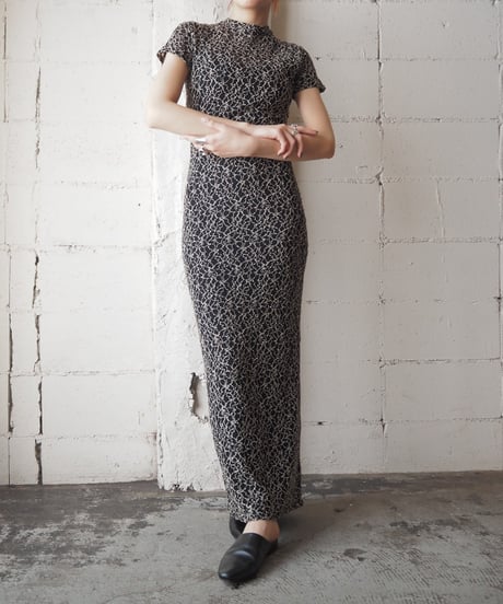 Flower Pattern Lace Dress BKBE