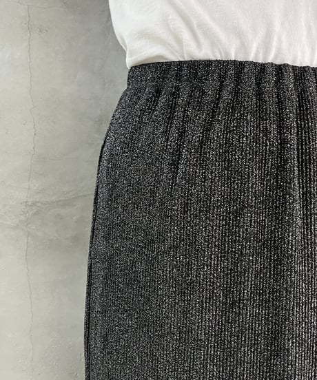 Lame Mix Tight Skirt BKSV