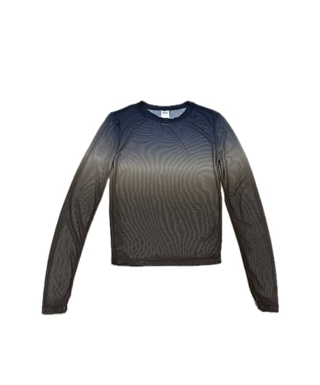 anko Gradation Sheer Top BL GR