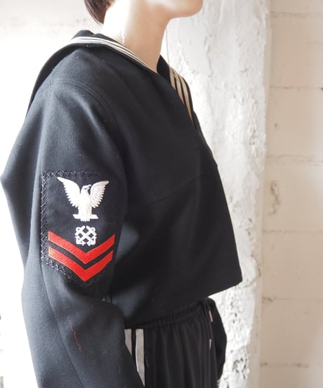 REMAKE 1960-70's USNAVY Short Sailor Shirt NV