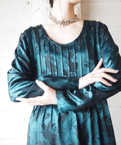 Shadow Flower Pleated Front Dress GN