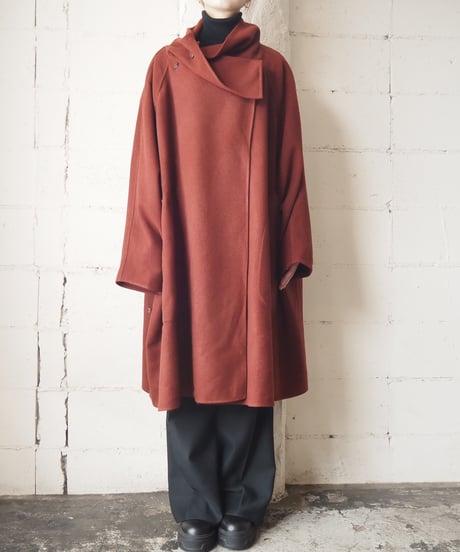 Design Collar Cape Coat RE