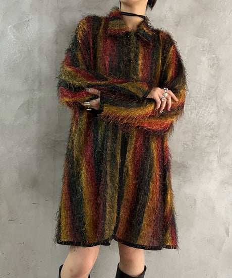 Colorfull Pattern Shaggy Shirt REYEGN