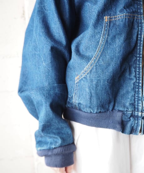 1970’s carhartt Red Lining Denim Hooded Jacket NV