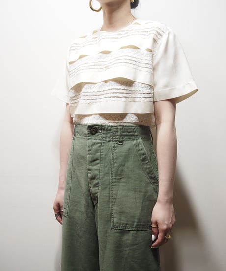 1960's EURO Pleated Lace Blouse IV