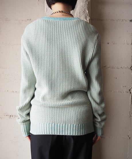 CARVEN Bicolor Vneck Cardigan LBLLBE