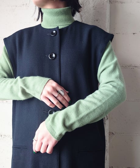 Front Button French Sleeve Jumperskirt BK