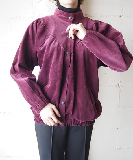 Velour Stand Collar Jacket PUR