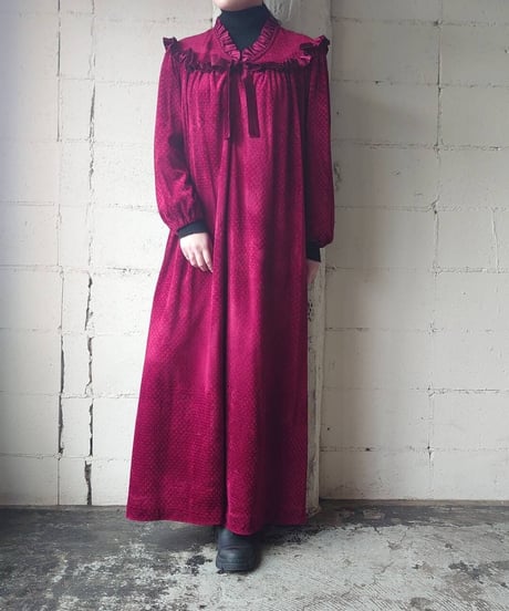 Frilled Velour Dress WRE