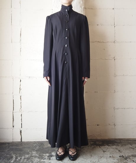 Stand Collar Coat Dress BK