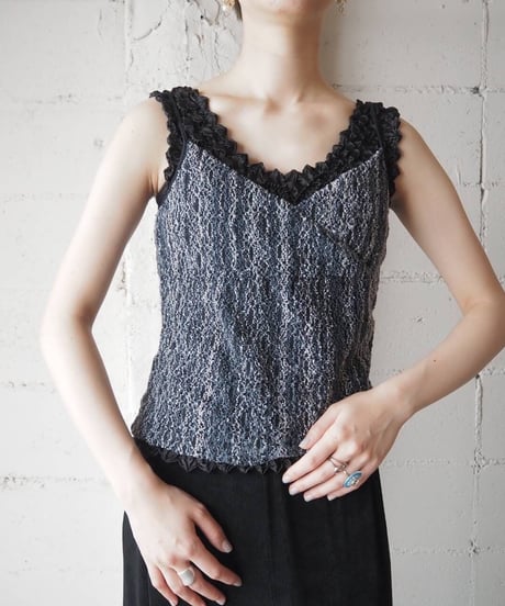 MIX Color Vneck Camisole BK GR