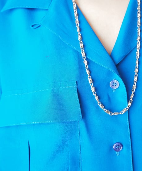 Open Collar Silk Shirt BL