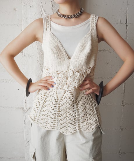 Flower Motif Crochet Bustier IV