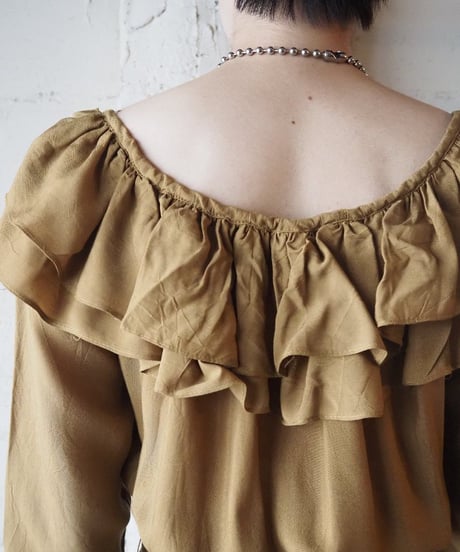 Frill Collar Tiered Long Dress CA