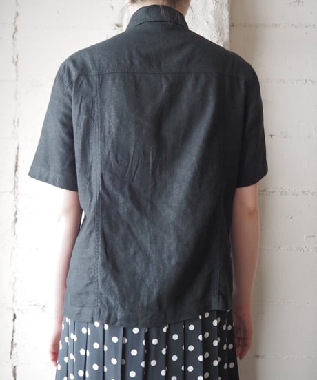 Linen Short Sleeve Shirt BK