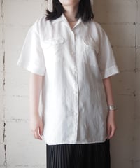 Eddie Bauer S/S Linen Open Collar Shirt WH