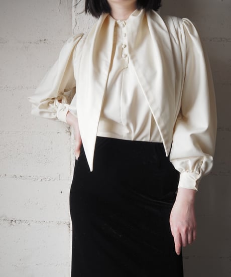 1970's Handmade Draped Cape Blouse IV