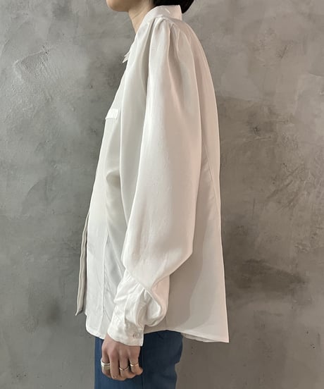 Pleated Dolman Sleeve Blouse WH