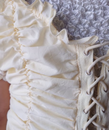 Shirring Laceup Camisole LYE