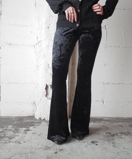 Velour Flared Easy Pants BK