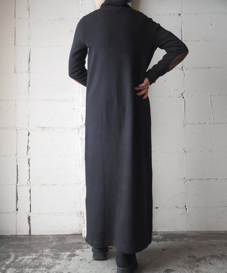 LAUREN Shawl Collar Knit Dress BK