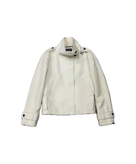 DOLCE & GABBANA Stand Collar Belted Jacket WH