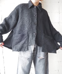 Poket Design Wool Jacket BK