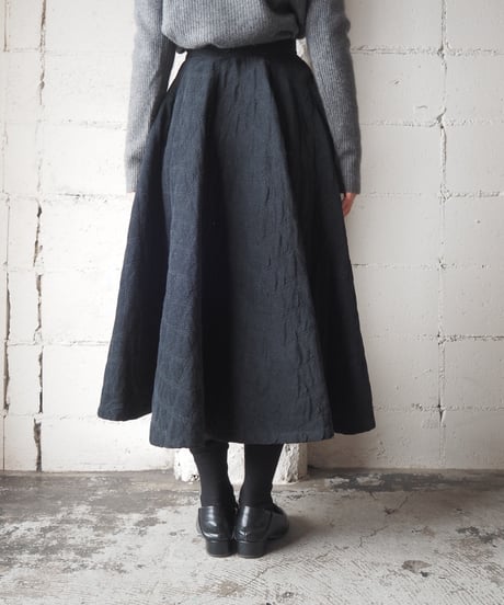 1950-60's Corduroy Flared Skirt BK