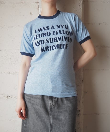 1980's "I WAS A NYU..." Ringer Tee BL