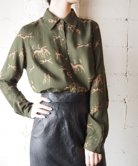 LAUREN Dog Print Shirt GN